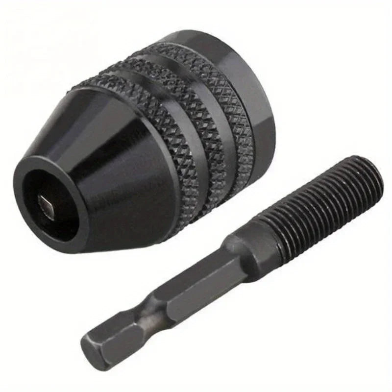1/4" Hex Shank Keyless Drill Chuck Collet Conversion Adapter