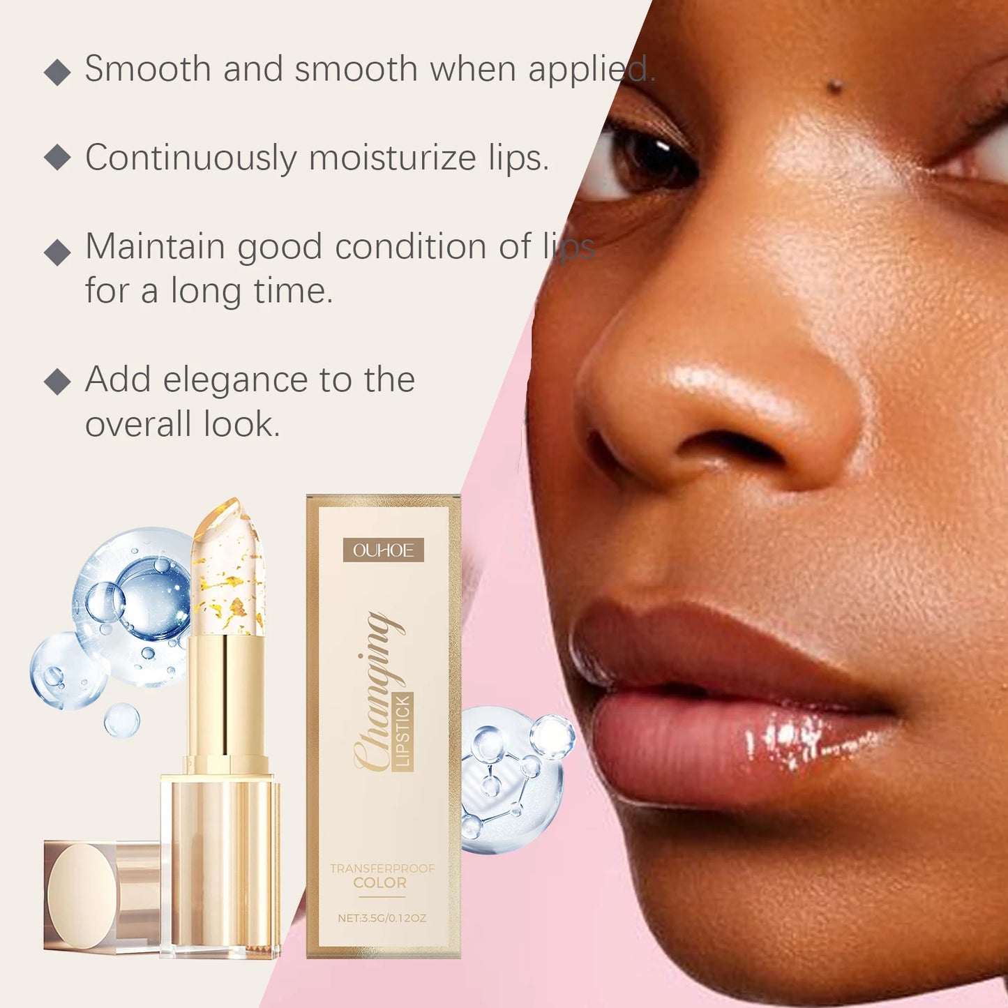 Gold Foil Color-Changing Lip Balm – Glossy & Nourishing Peaceful Pleasures Health and Wellness