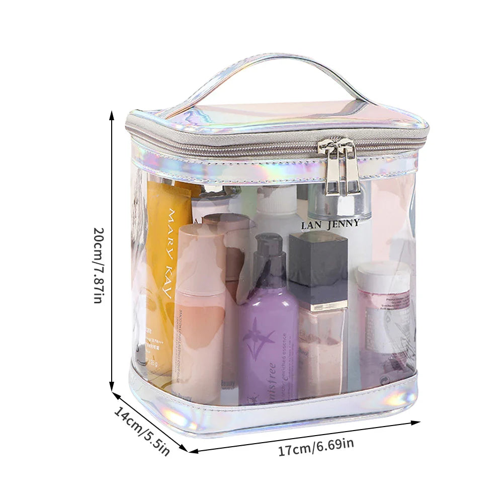 Clear Transparent Makeup Bag | Waterproof PVC Travel Cosmetic Pouch