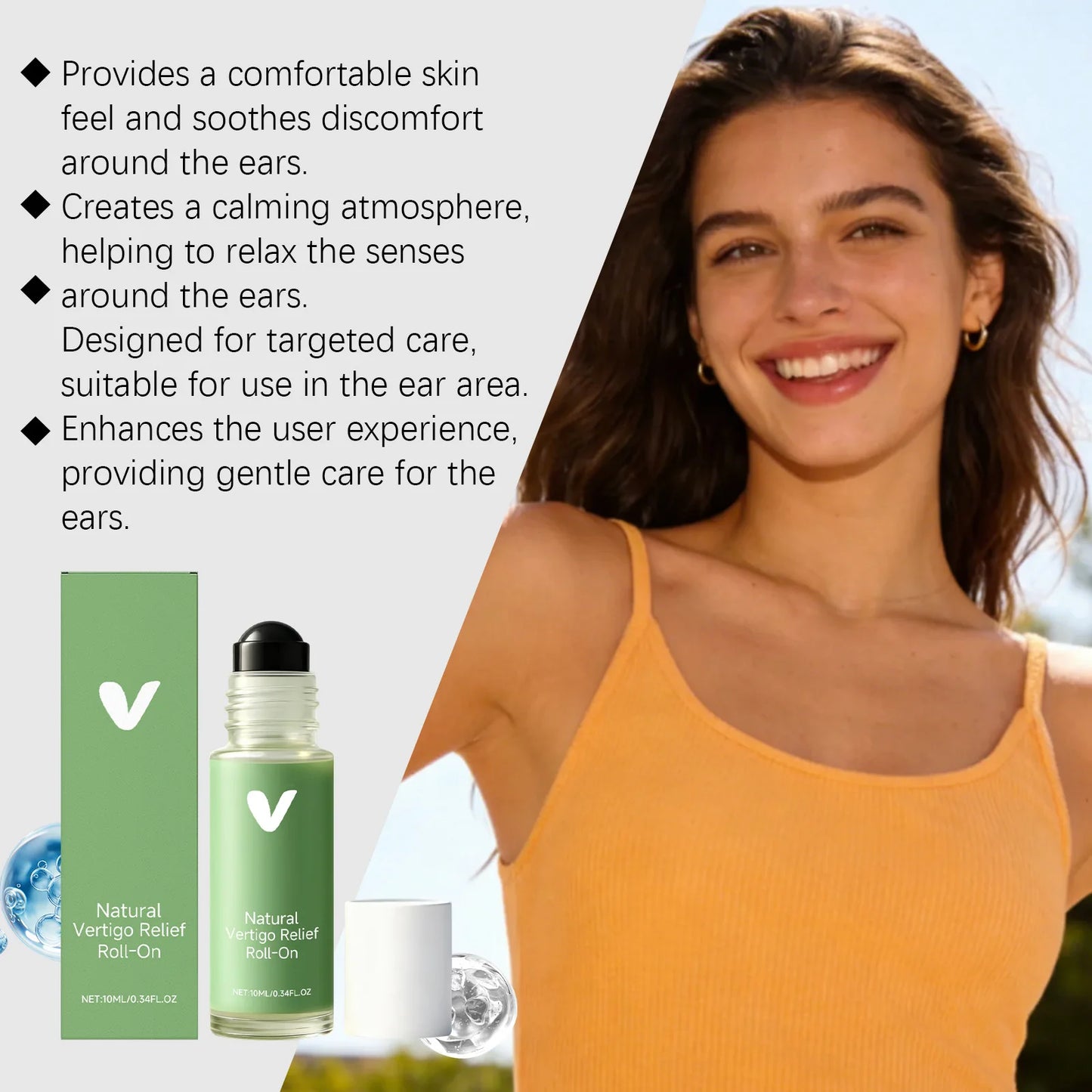 Menthol Soothing Oil Relieve Vertigo Dizziness Refresh Calm Mood Soothe Nausea Fast Absorb Fit Travel Vertigo Relief Oil Roll On Peaceful Pleasures Health and Wellness