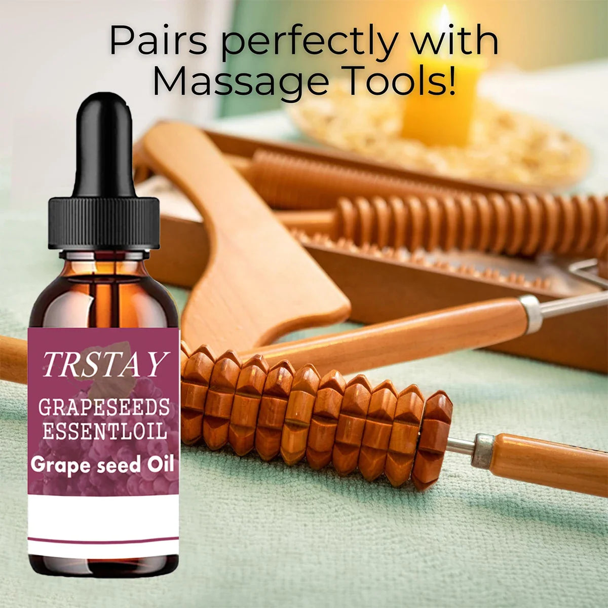 Grape Seed Essential Oil Body & Face Massage Serum | TRSTAY
