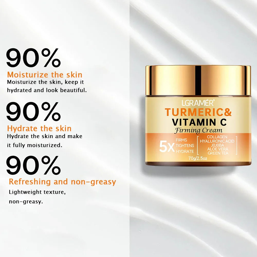 Turmeric Vitamin C Face Cream – Brightening & Firming Moisturizer