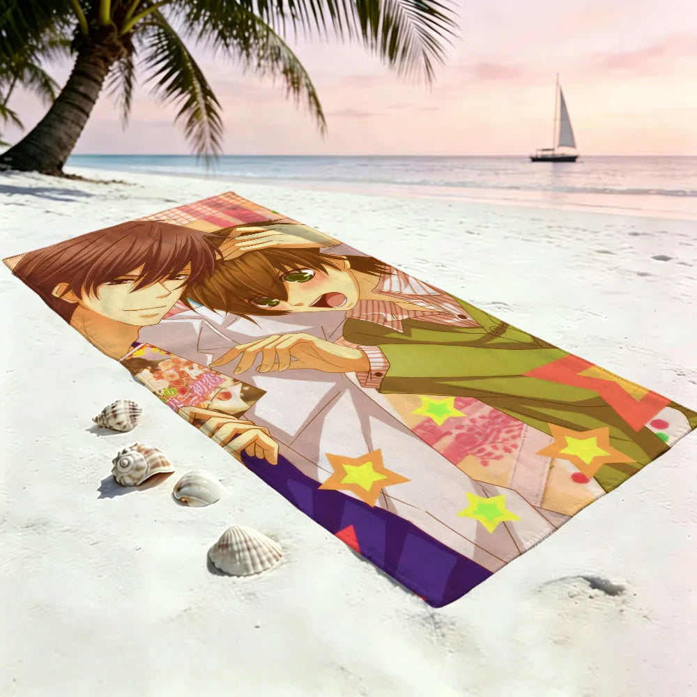 Sekai-ichi Hatsukoi Anime Quick-Dry Beach Towel | Soft & Absorbent Anime Beach Towel Peaceful Pleasures Health and Wellness