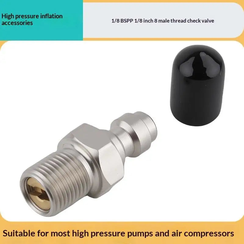 1PC Quick Connect Valve For High Pressure Applications Featuring An 8mm Male Connector And M10*1 NPT/BSPP Compatibility Peaceful Pleasures Health and Wellness A4