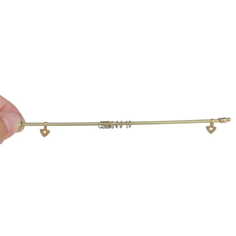 1/12 Scale Miniature Golden Curtain Rod | Dollhouse Accessory