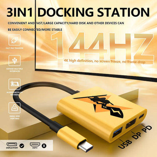 USB-C to DisplayPort Adapter 4K@144Hz | PD 100W Hub – NADODO USB-C Display Hub Peaceful Pleasures Health and Wellness