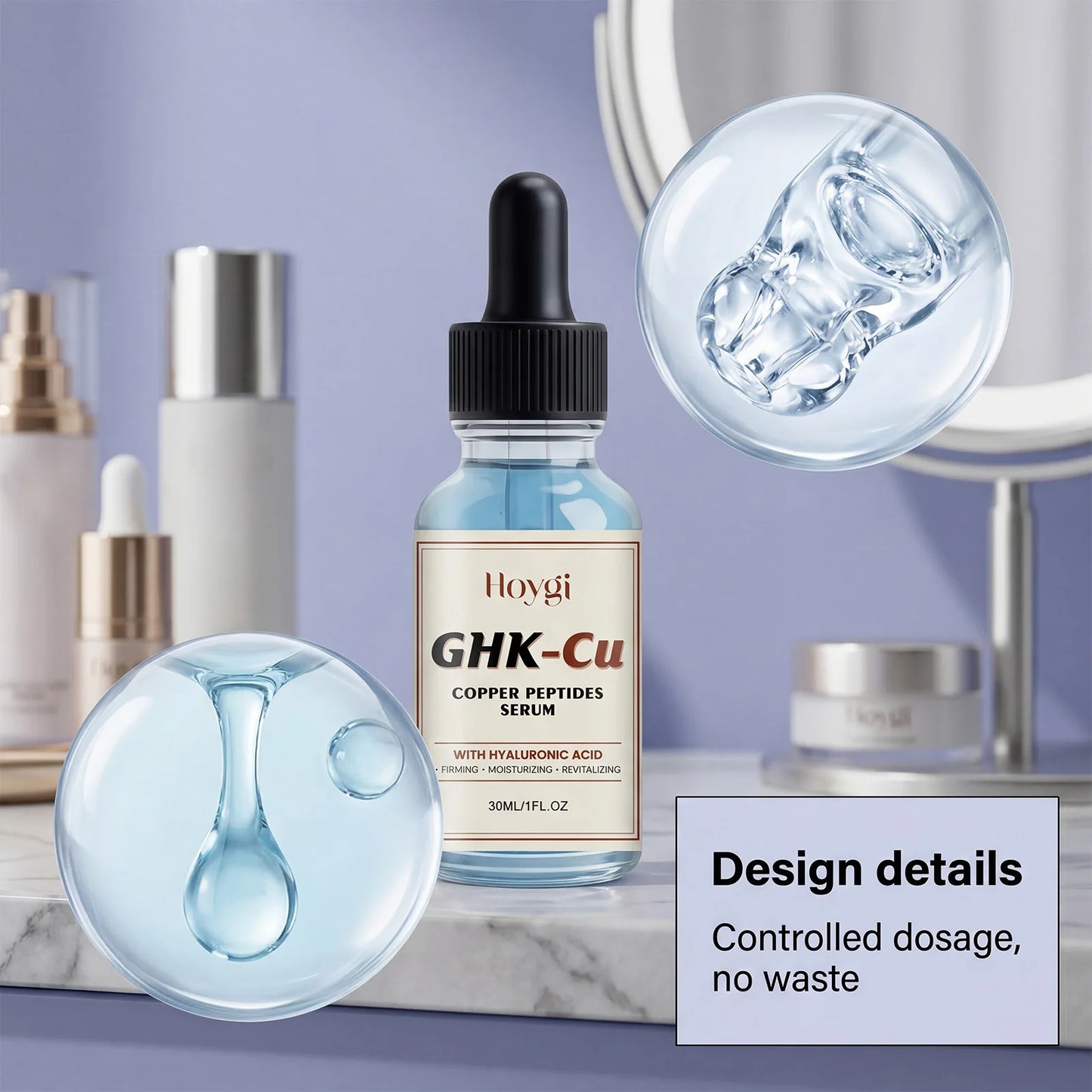 GHK-Cu Copper Peptide Serum with Hyaluronic Acid | Firming