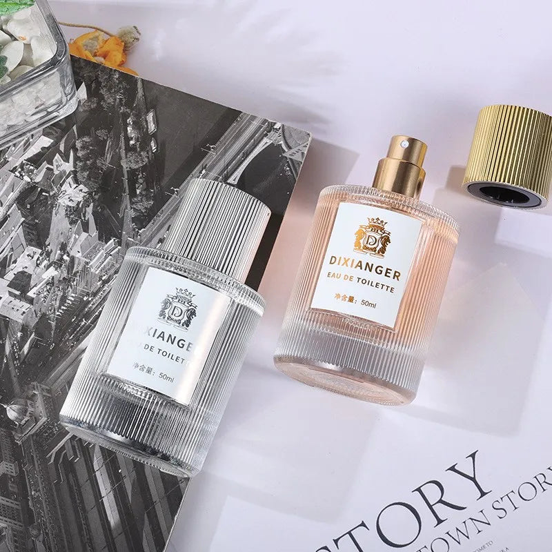 Fresh Floral Eau De Toilette 50ml Woody Scent Long Lasting Light Fragrance Vertical Striped Glass Bottle Women Dating Perfume Peaceful Pleasures Health and Wellness