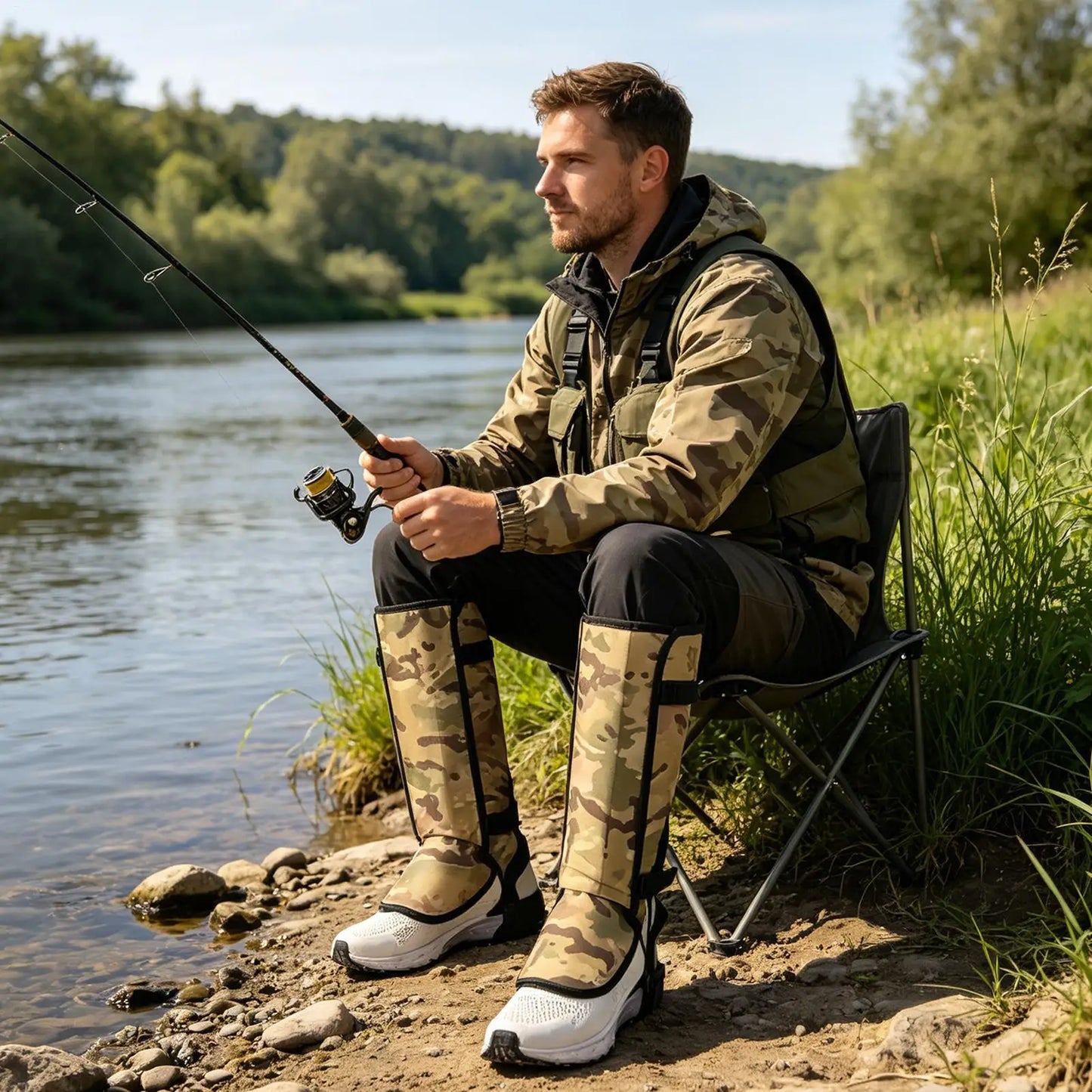 Adjustable Strap Snake Gaiters Anti Snake Bite Leg Protection Guards for Men Women Hikers Farmers Campers Fishermen Gardeners Peaceful Pleasures Health and Wellness