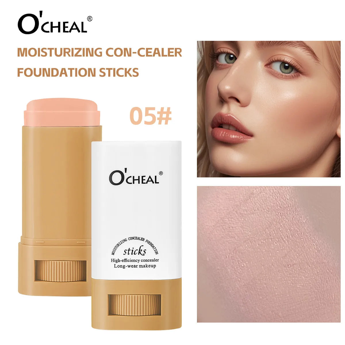 OCHEAL Waterproof Concealer Foundation Stick – Natural Finish