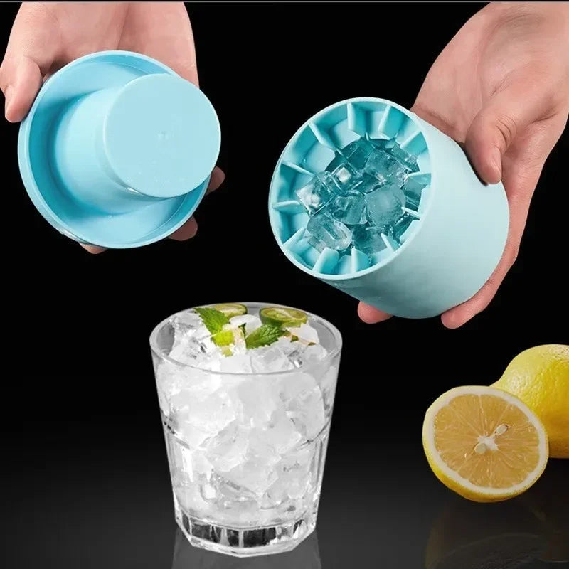 Silicone Ice Cube Mold Bucket Bar Kitchen Accessories Pieces Home Summer Beer Cooling Tools Maker Gadgets Dining Garden Peaceful Pleasures Health and Wellness