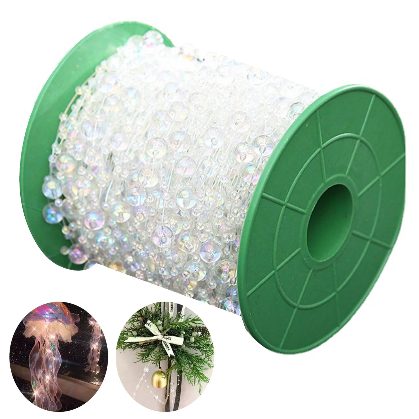30 Meters Colorful Bead Chain Link Ball Pearl Beading Chain for Jewelry Making DIY Craft Peaceful Pleasures Health and Wellness 30m