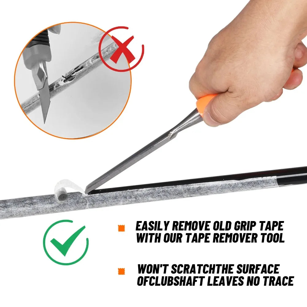 Golf Grip Tape Removal Tool | Steel Shaft Regripping Scraper