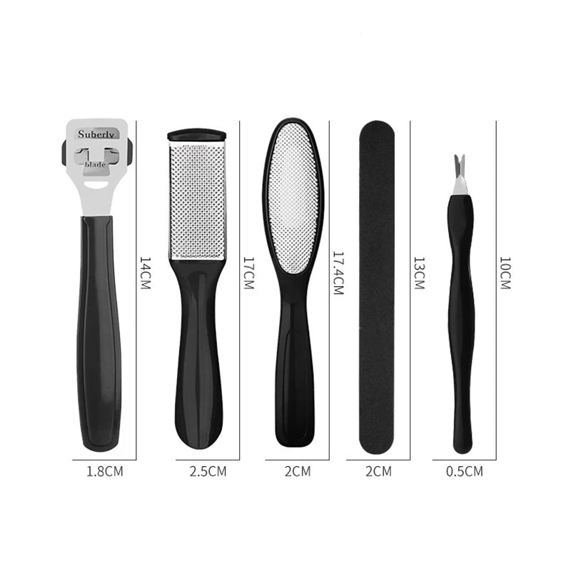 10-in-1 Stainless Steel Pedicure Set | Callus Remover Foot File