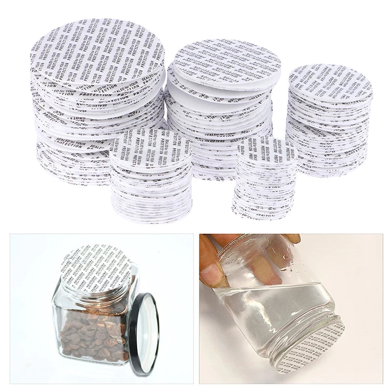 200Pcs Foam Pressure Sensitive Seal Liners for Jars & Bottles