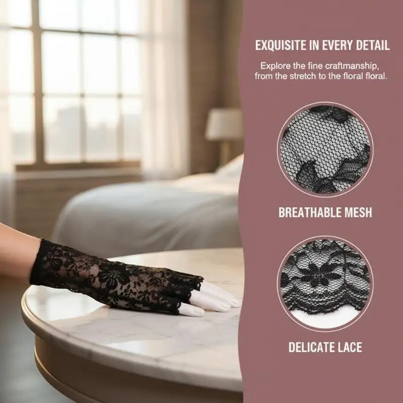Women's Lace Fingerless Gloves – Bridal, Wedding & Cosplay