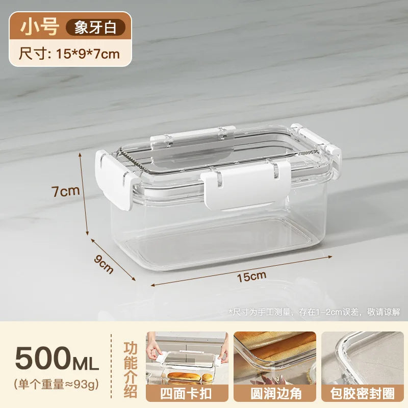 Square food storage container - microwave & oven safe - perfect for heating vegetables & frozen meat - airtight seal Peaceful Pleasures Health and Wellness 500ml