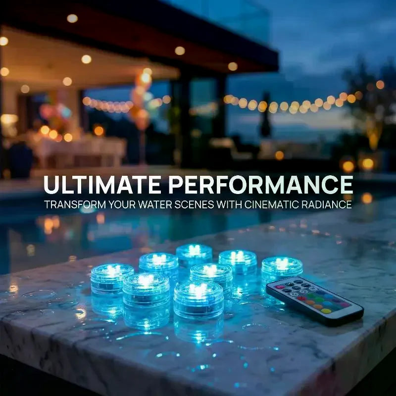 RGB 16-Color LED Submersible Light | IP68 Waterproof Pool & Pond