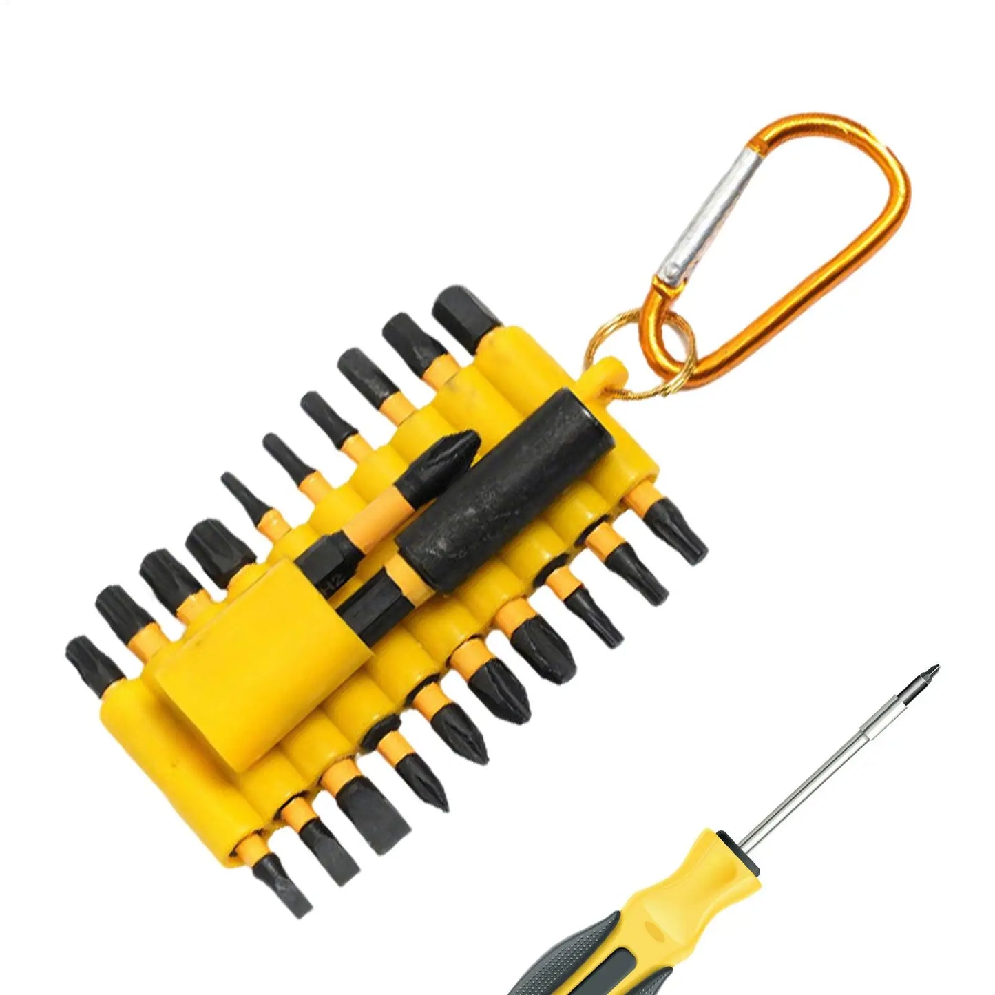 22-Pc S2 Steel Impact Screwdriver Bit Set with Organizer