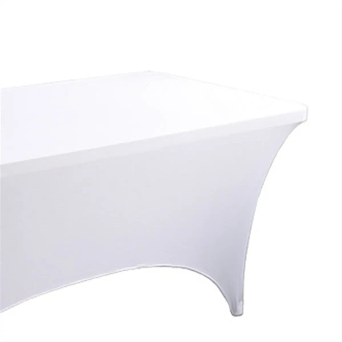 White Stretch Fit Rectangular Tablecloths 6FT – 2 Pack Peaceful Pleasures Health and Wellness
