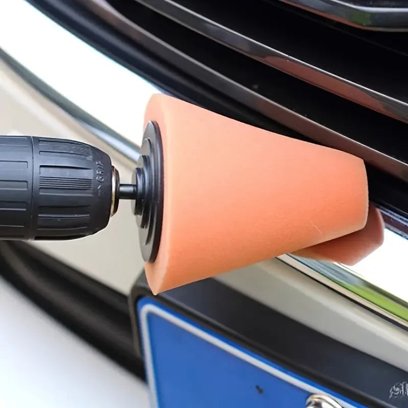 Car Wheel Hub Polishing Sponge Cone – Rim Cleaner Tool