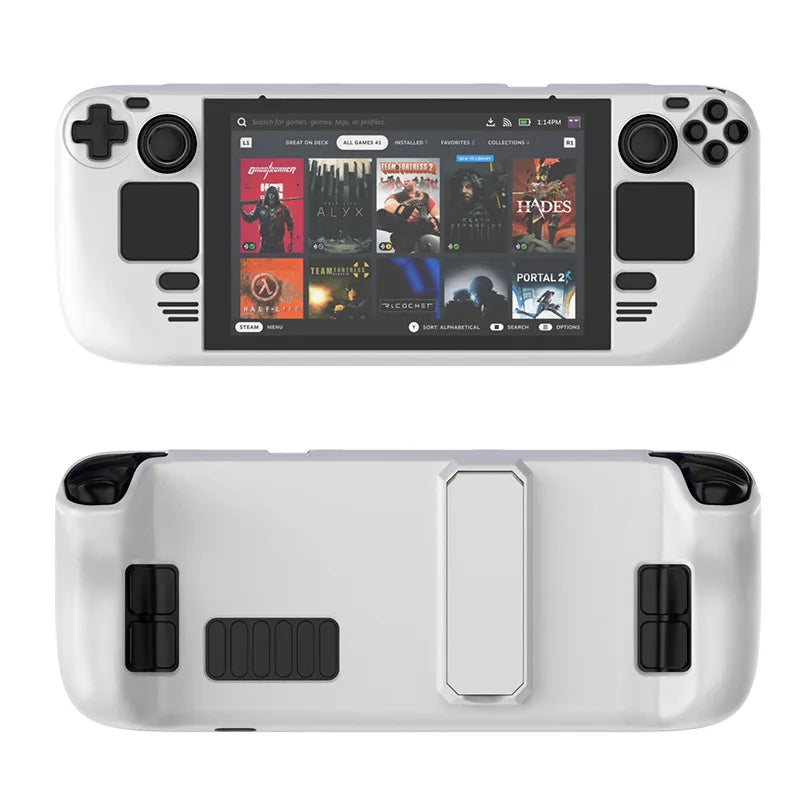 Suitable For Steam Deck Skin-Friendly Feel For Steam Deck Oled Colorful PC Protective Case With Stand Game Console Accessories Peaceful Pleasures Health and Wellness WHITE