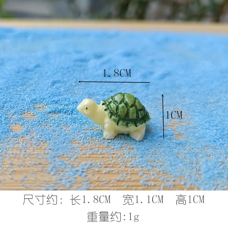 1pcs Super Mini Animals Fairy Garden Miniatures DIY Terrarium Figurines Micro Moss Landscape Decor Dollhouse Accessories 피규어 Peaceful Pleasures Health and Wellness green