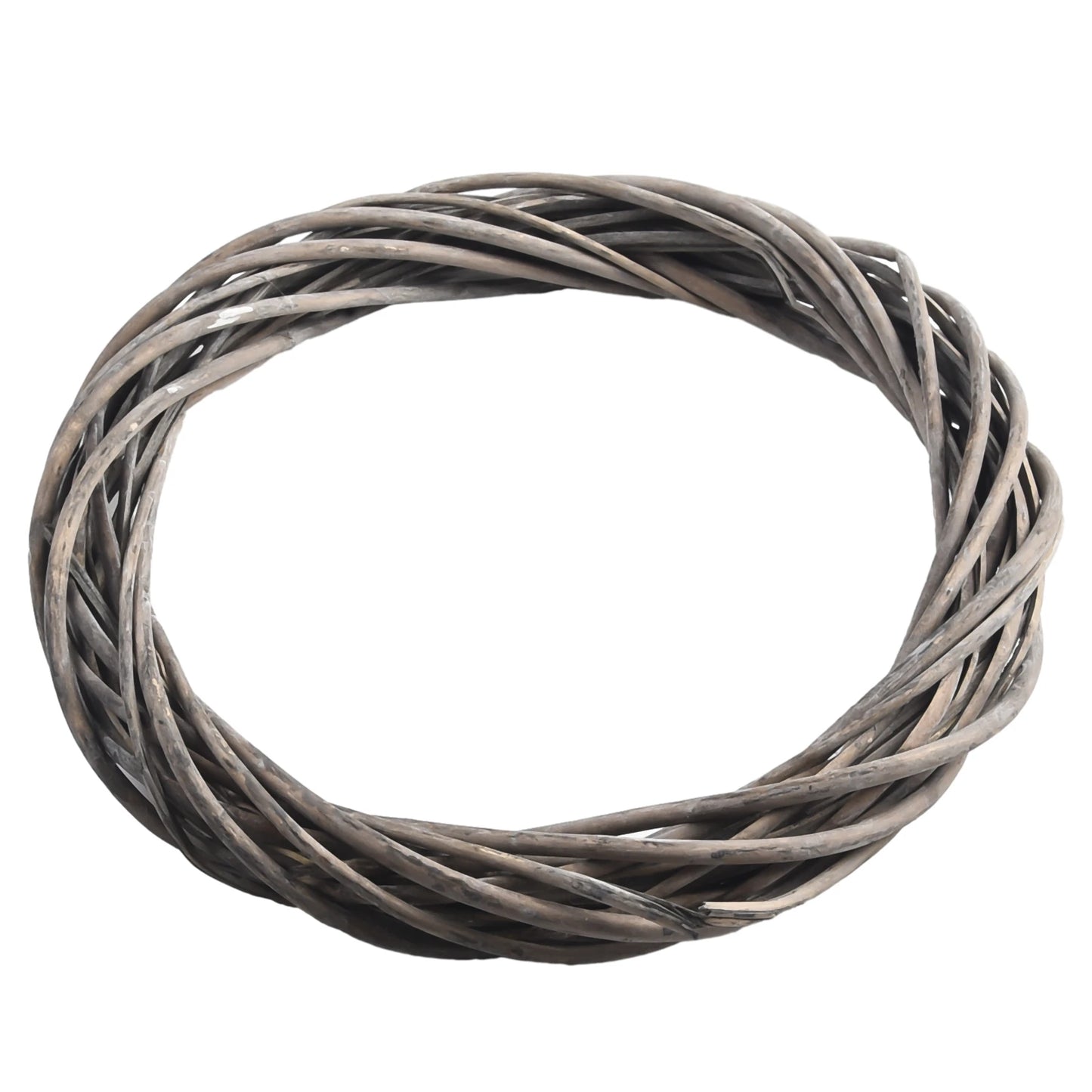 Christmas Rattan Ring Wreath Wicker Vine Garland Hanging Wedding Grey