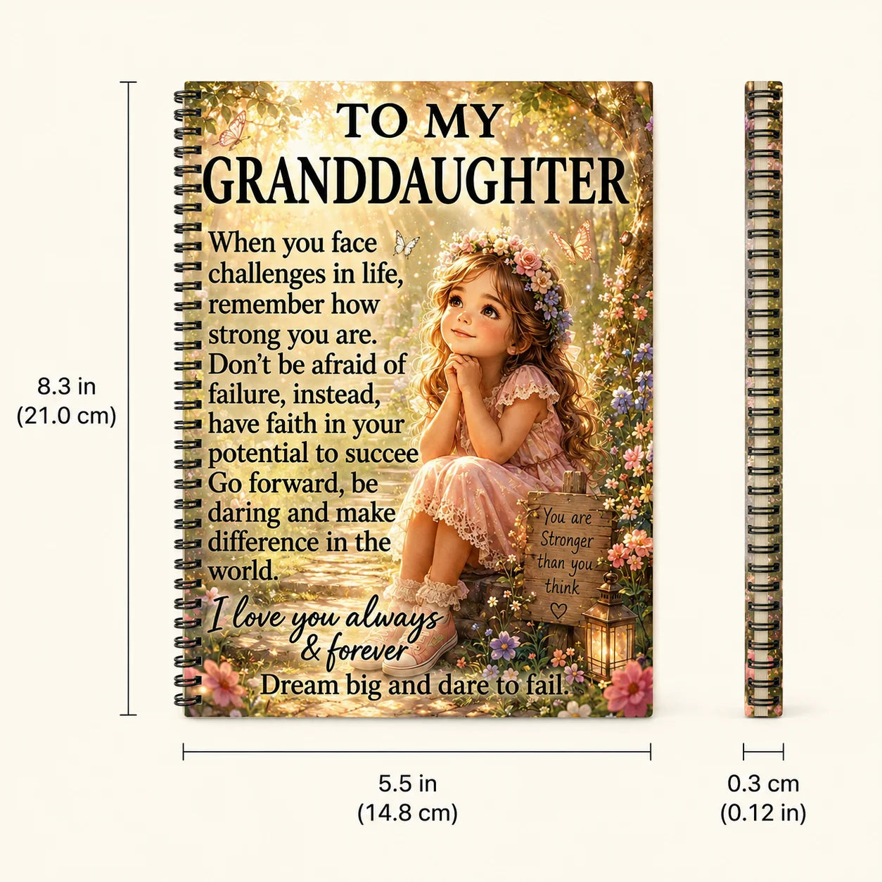 My Granddaughter Inspirational Notebook Filled Love Faith