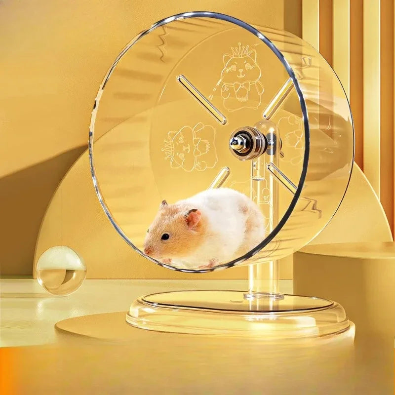 Silent Transparent Hamster Running Wheel | Small Pet Accessory