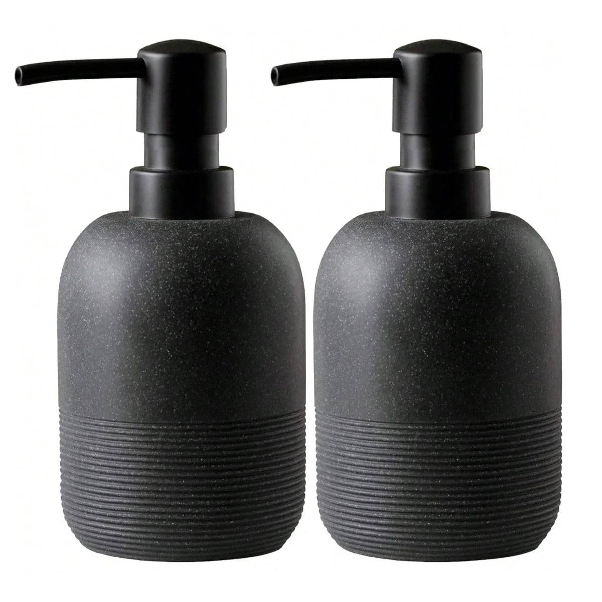 2pack Matte Soap Dispenser Sets with Pump,Hand Soap and Lotion Dispenser for Bathroom Countertop for Kitchen Peaceful Pleasures Health and Wellness black