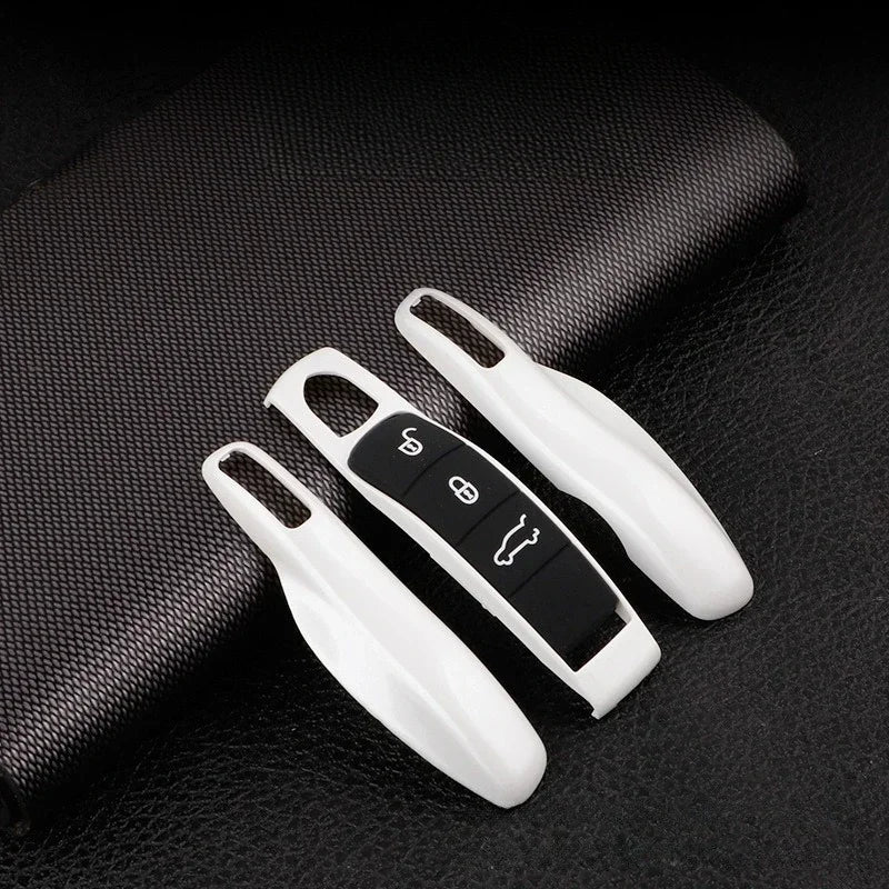Car Smart Remote Key Case Fob Covers Set Shell for Porsche Panamera Spyder Carrera Macan Boxster Cayman Cayenne 911 970 981 991 Peaceful Pleasures Health and Wellness WHITE