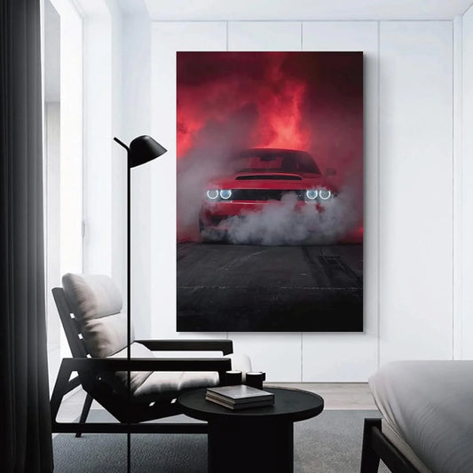American Muscle Car Canvas Wall Art | HD Racing Print Poster Canvas Wall Art Print Peaceful Pleasures Health and Wellness