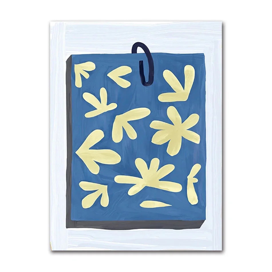 Boho Daisy Sunflower Fruits Canvas Wall Art – Kids Room Decor