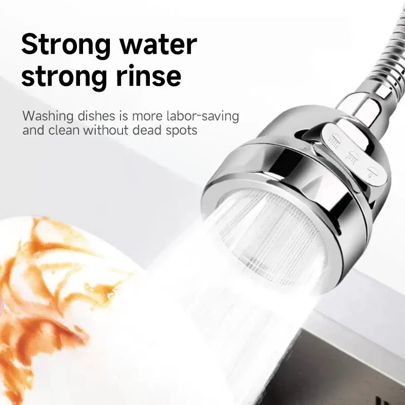 360° Kitchen Faucet Extender – 3 Modes, Filter & Water Saver