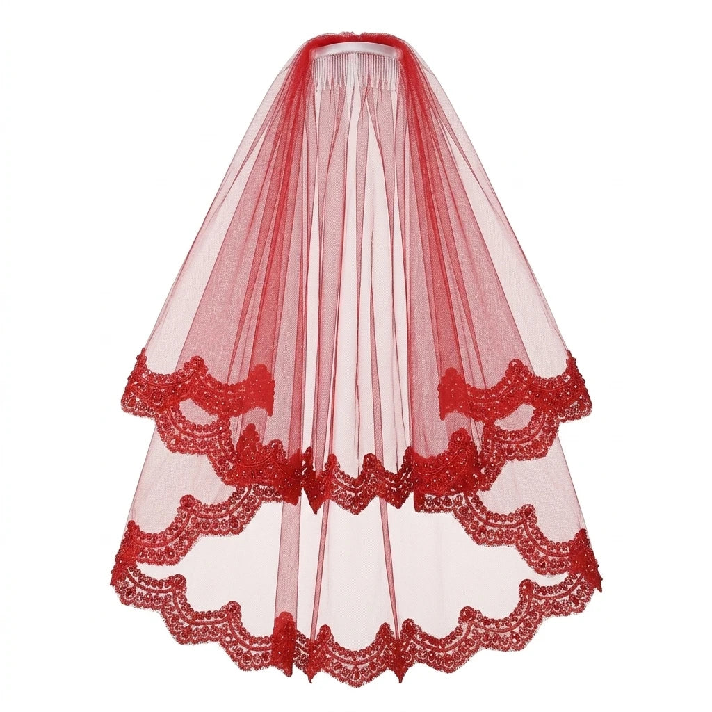 Bridal French Lace Veil Elegant Wedding Hair Accessory For Photo Shoots And Ceremonies Peaceful Pleasures Health and Wellness Veil