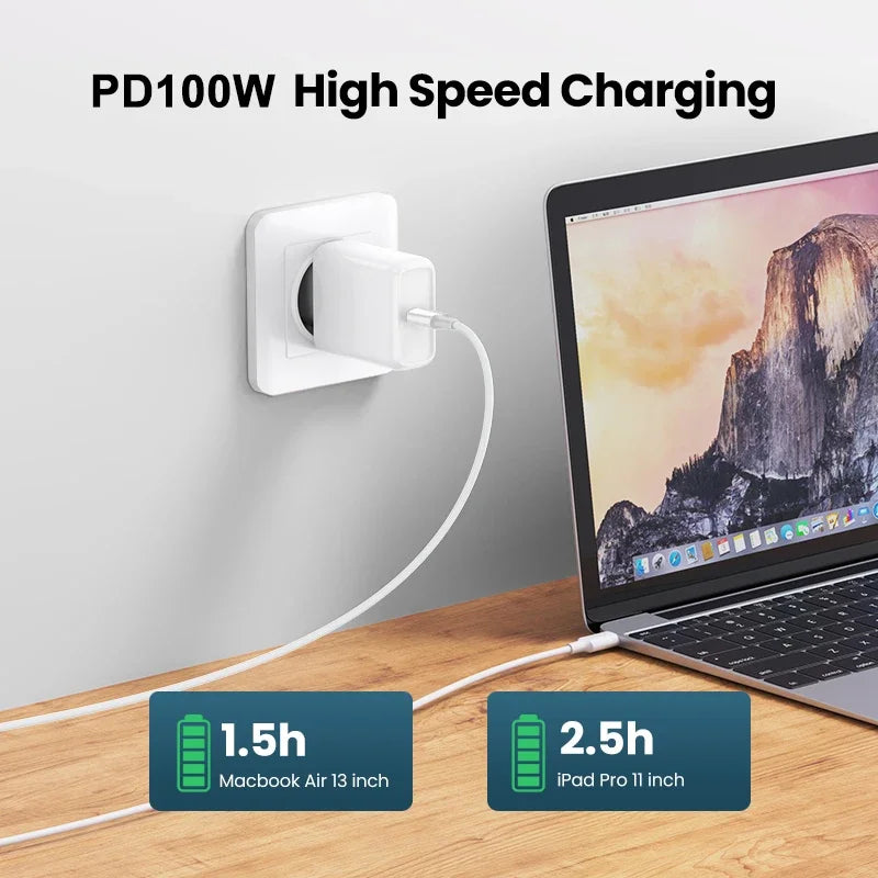 PD 100W USB-C to USB-C Fast Charge Cable – iPhone & Android