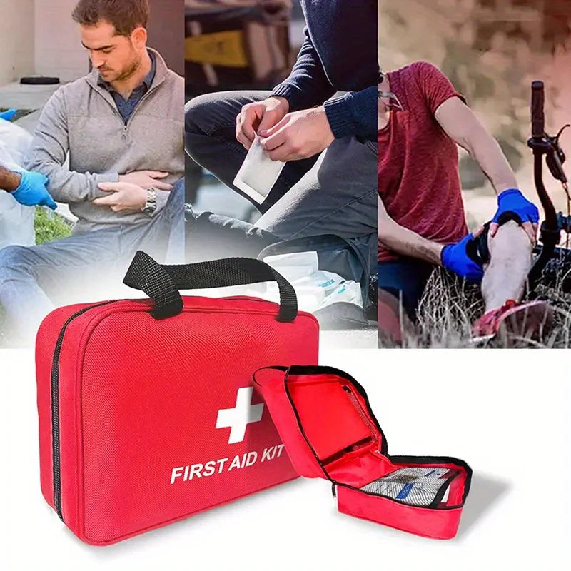 First Aid Kit For Home & Outdoor Activities Comprehensive Easy To Carry Emergency Equipment Supplies For Hiking Survival Kits Peaceful Pleasures Health and Wellness