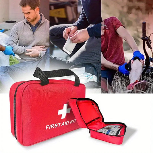 First Aid Kit For Home & Outdoor Activities Comprehensive Easy To Carry Emergency Equipment Supplies For Hiking Survival Kits Peaceful Pleasures Health and Wellness