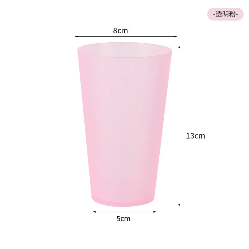 Unbreakable Stackable Restaurant Plastic Tumbler/Cup (Set of 8) 16 Ounce Clear for Restaurants and Home Dishwasher Safe BPA Free Peaceful Pleasures Health and Wellness Pink