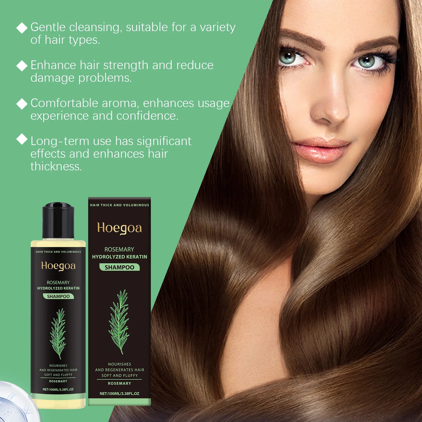HOEGOA Rosemary Shampoo | Hair Growth, Anti-Dandruff & Thickening