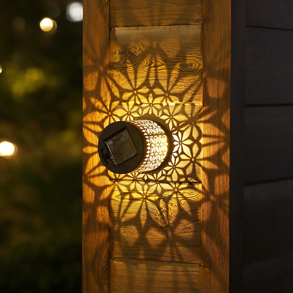 Solar Outdoor Wall Lantern – Decorative Garden Fence Light