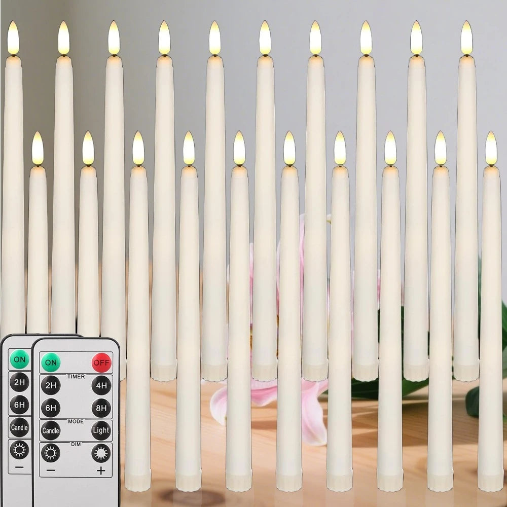 Flameless Taper Candles with Remote Flickering LED Taper Candles Battery Operated Candlesticks for Wedding Christmas Thanksgivin Peaceful Pleasures Health and Wellness