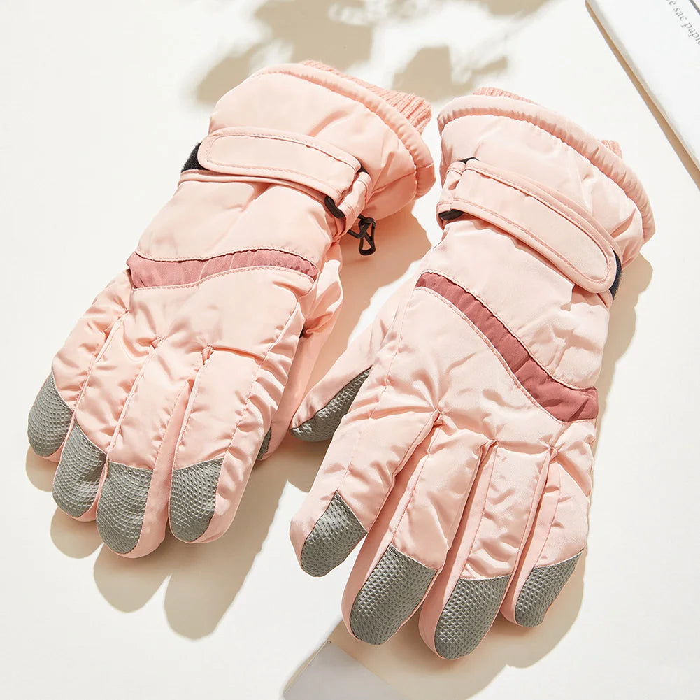 Winter Touchscreen Ski Gloves – Fleece-Lined Windproof Unisex