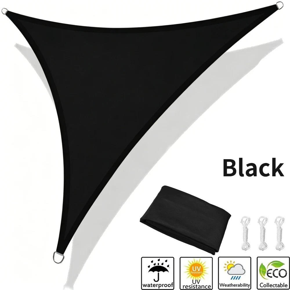 Waterproof Triangle Shade Sail UV Canopy 5x5x5 / 5x5x7M