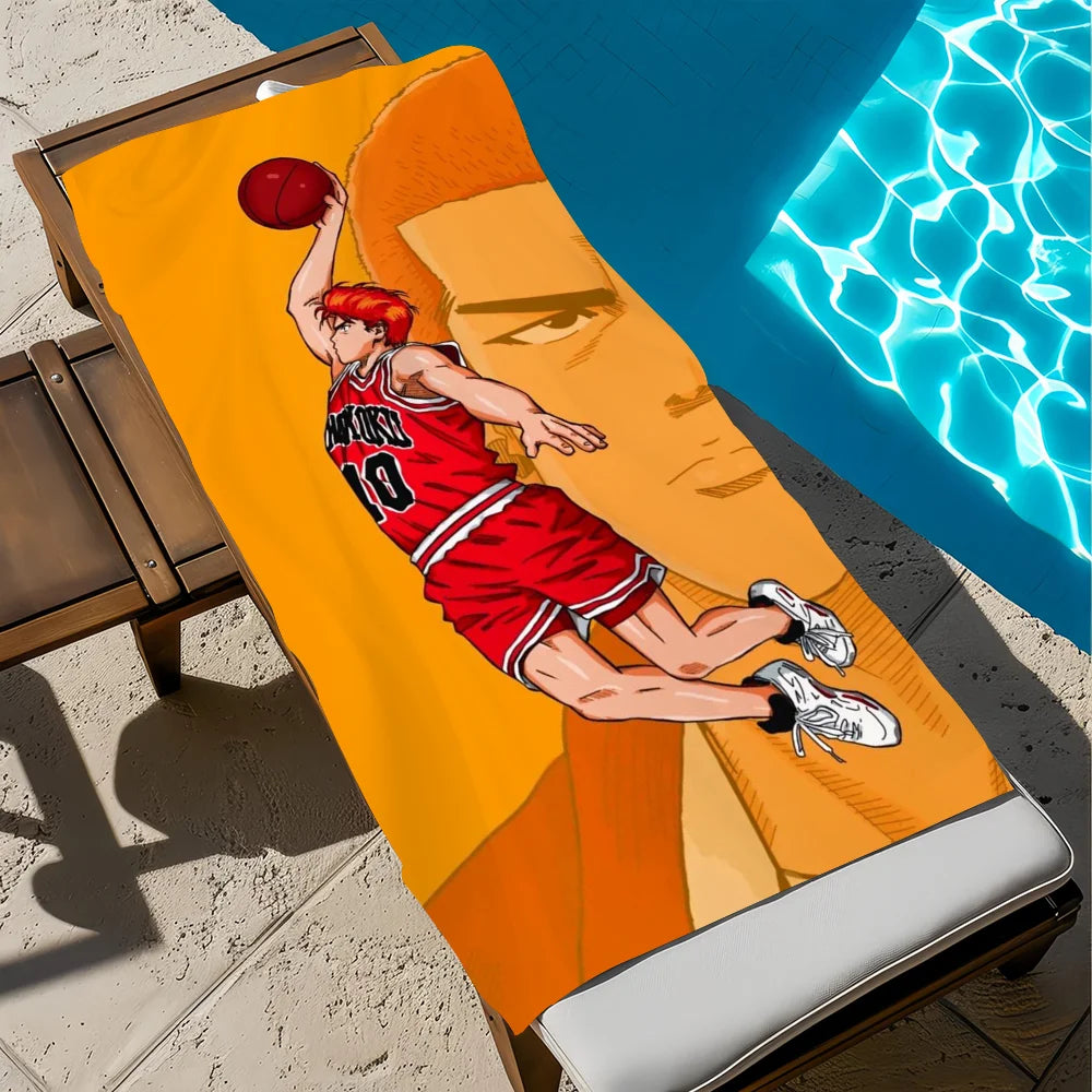 Slam Dunk Anime Beach Towel – Quick Dry, Soft, Multi-Size