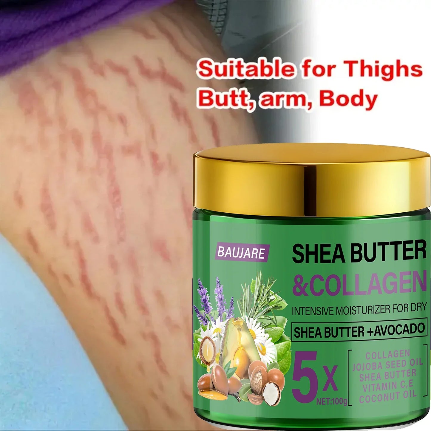 Shea Butter & Collagen Face Cream | Avocado & Hyaluronic Acid