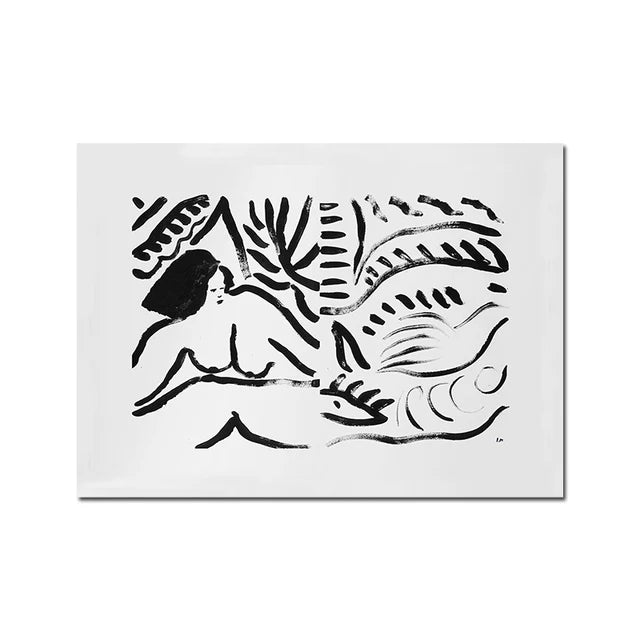 Exquisite Little Sky Abstract Art Geometric Figures Canvas Painting Nordic Art Canvas Posters and Prints Art Pictures Home Decor Peaceful Pleasures Health and Wellness C4490-9 30x40cm