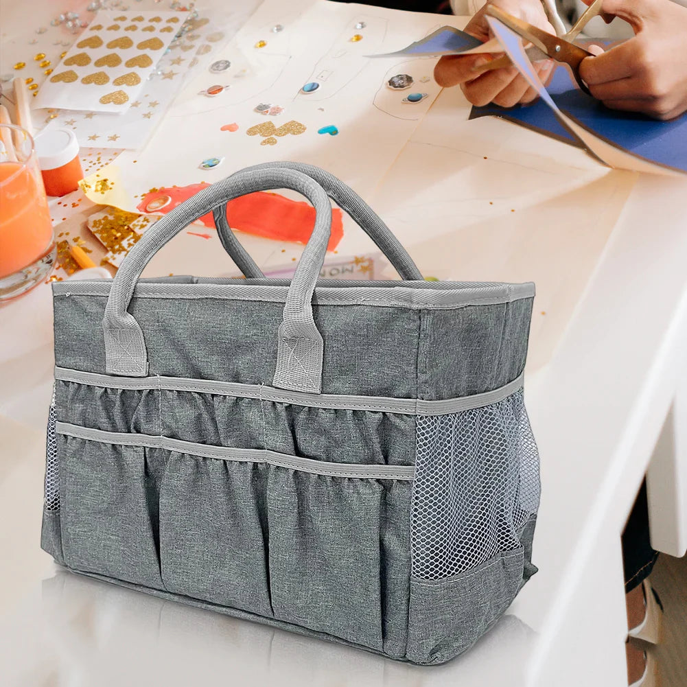 Craft Storage Tote Bag – 12 Pockets, 4-Gallon & Waterproof