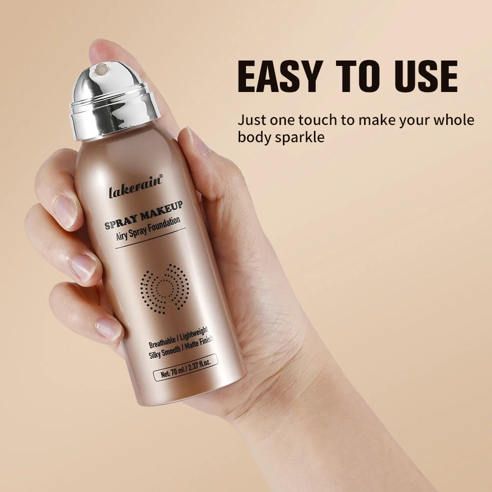 Airy Foundation Spray Waterproof Sweat-resistant Natural Silky Matte Finish Even Skin Tone Breathable Foundation Make-up Spray Peaceful Pleasures Health and Wellness